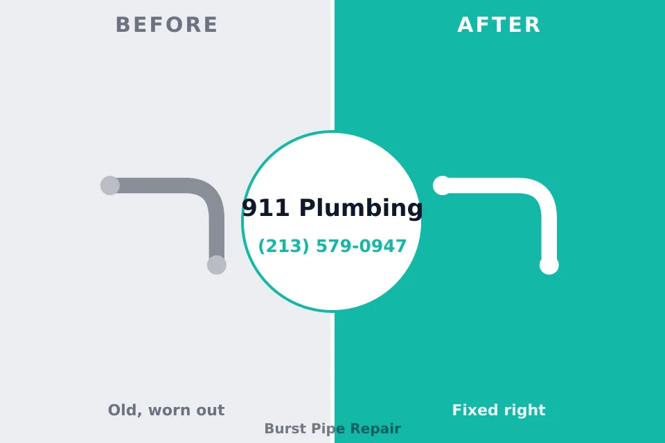 Before and after: plumbing company Roseville, OH
